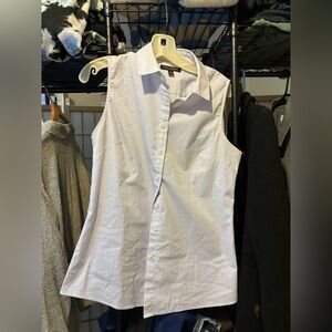 Sleeveless striped Button-Up shirt. Banana Republic